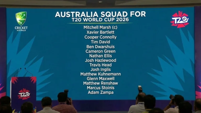 Australia Squad for T20 World Cup 2026