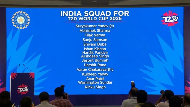 India Squad for T20 World Cup 2026