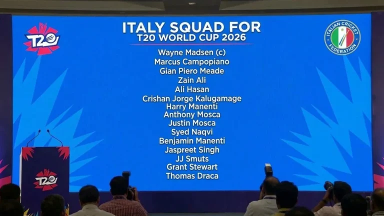 Italy Squad for T20 World Cup 2026