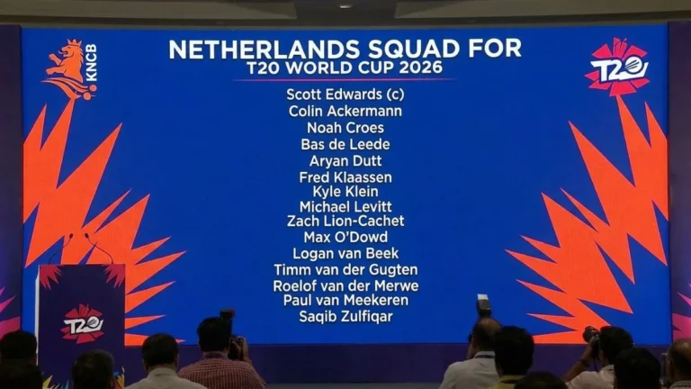 Netherlands Squad for T20 World Cup 2026